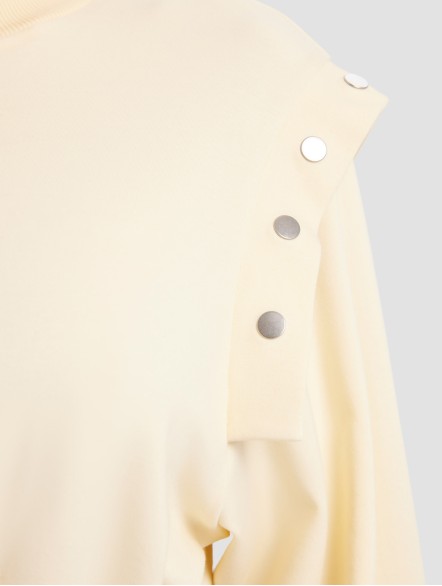 Shoulder Button Knit Sweatshirt Shoulder Button Knit Sweatshirt