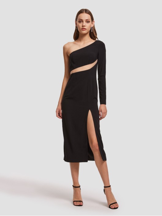 One Shoulder Straight Dress