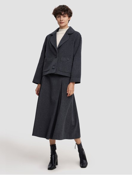 High-waist Full-circle Cashmere Skirt High-waist Full-circle Cashmere Skirt