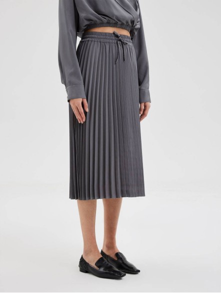 Pleated Mid-Length Skirt Pleated Mid-Length Skirt