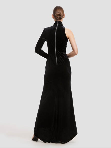 High Neck Velvet Maxi Dress High Neck Velvet Maxi Dress