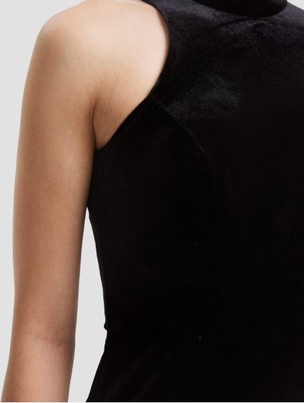 High Neck Velvet Maxi Dress High Neck Velvet Maxi Dress