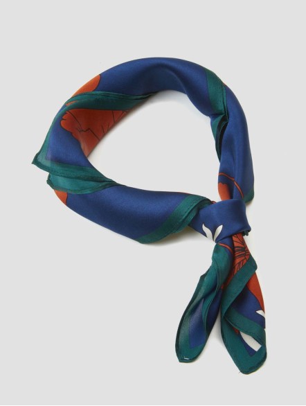 Painterly Floral Print Silk Scarf Painterly Floral Print Silk Scarf