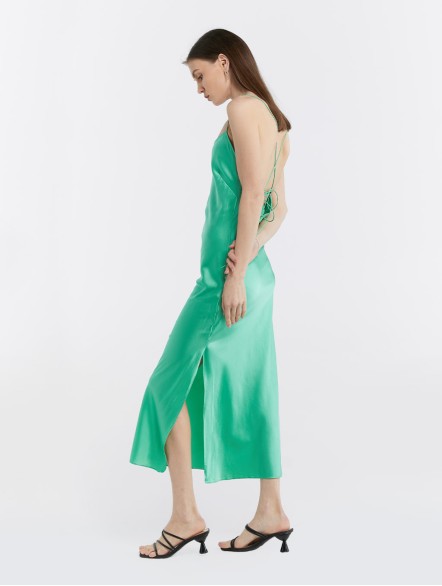 Crisscross Straps Silk Dress Crisscross Straps Silk Dress