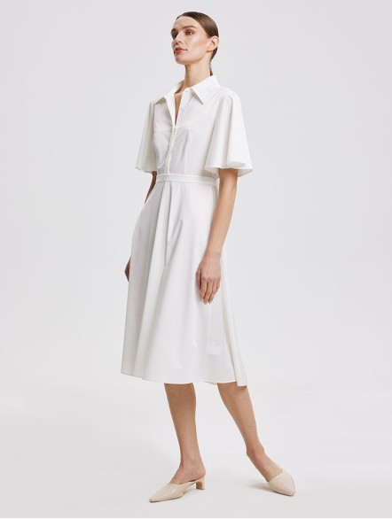Rear-Tie Shirt Dress Rear-Tie Shirt Dress
