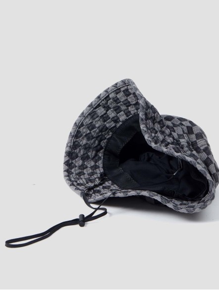 Checkerboard Denim Bucket Hat Checkerboard Denim Bucket Hat