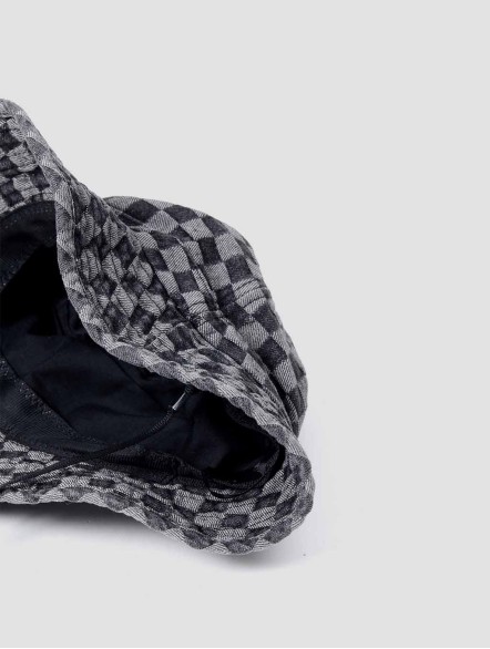 Checkerboard Denim Bucket Hat Checkerboard Denim Bucket Hat