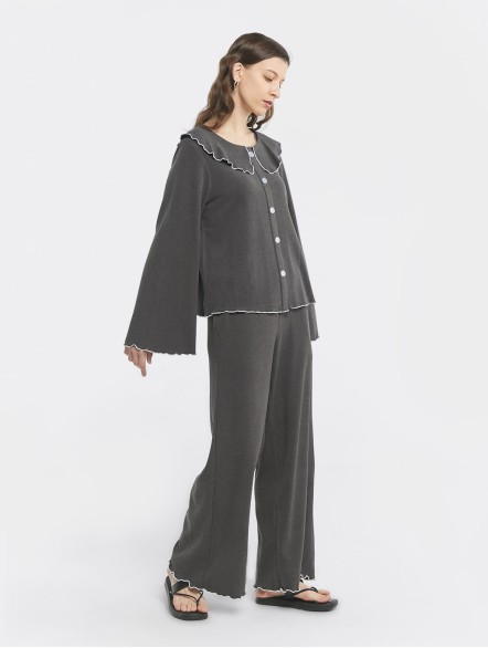 Sweet Ruffle Collar Pajama Set Sweet Ruffle Collar Pajama Set