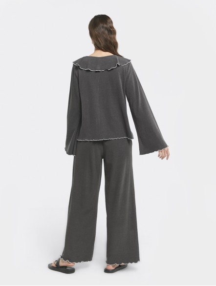 Sweet Ruffle Collar Pajama Set Sweet Ruffle Collar Pajama Set