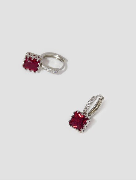Sparkling Gemstone Hoop Earrings Sparkling Gemstone Hoop Earrings