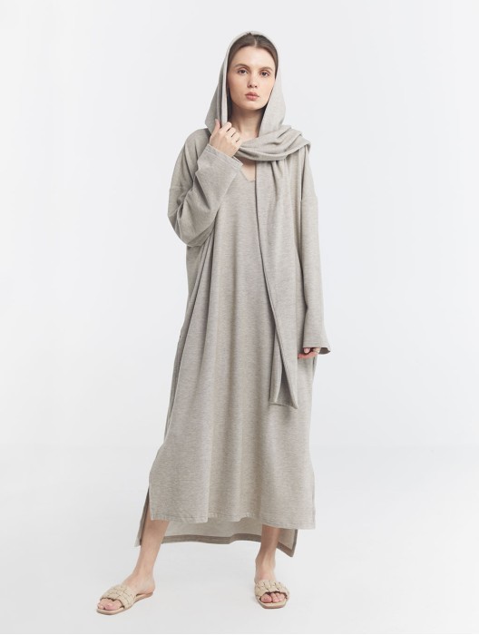 Scarf Dress With Side Slit