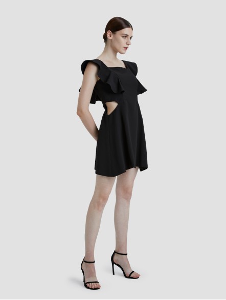 Ruffled Side Cutaway Dress Ruffled Side Cutaway Dress
