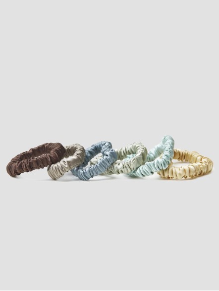 Silk Skinny Green Scrunchies 6 Pack Silk Skinny Green Scrunchies 6 Pack