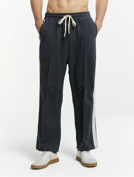 Elastic Waist Striped Patchwork Pants Elastic Waist Striped Patchwork Pants