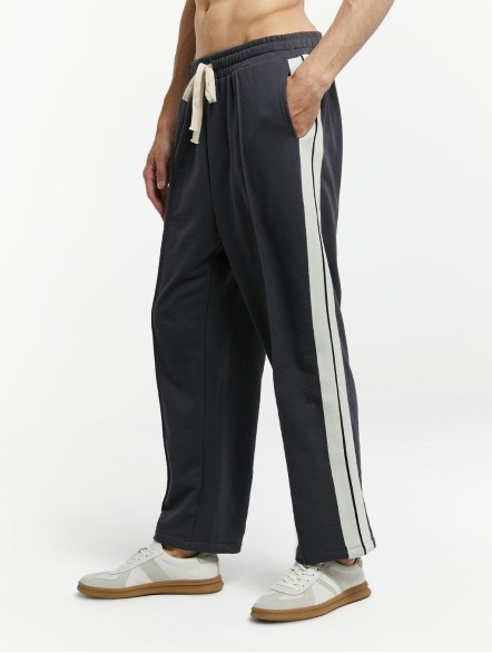 Elastic Waist Striped Patchwork Pants Elastic Waist Striped Patchwork Pants