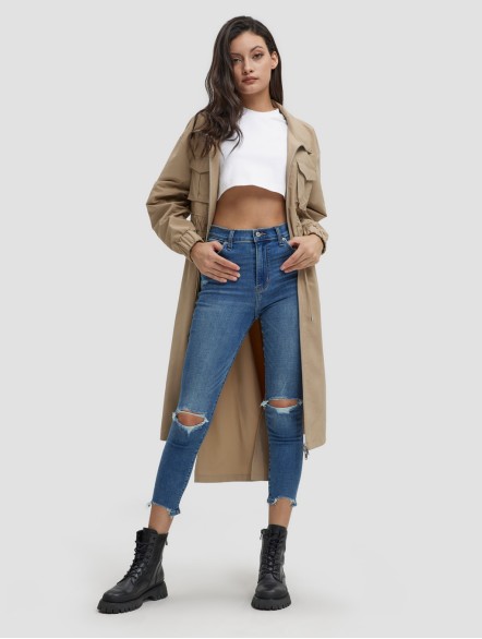 Long Side-slit Thin Trench Coat Long Side-slit Thin Trench Coat