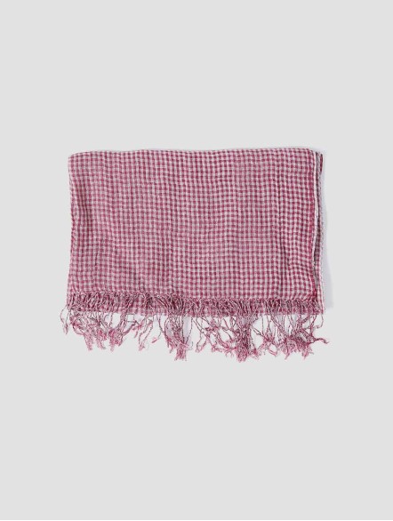 Versatile Linen Fringe Plaid Scarf Versatile Linen Fringe Plaid Scarf