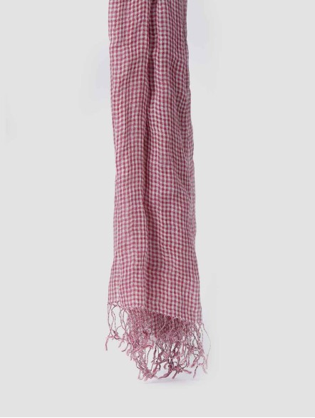 Versatile Linen Fringe Plaid Scarf Versatile Linen Fringe Plaid Scarf