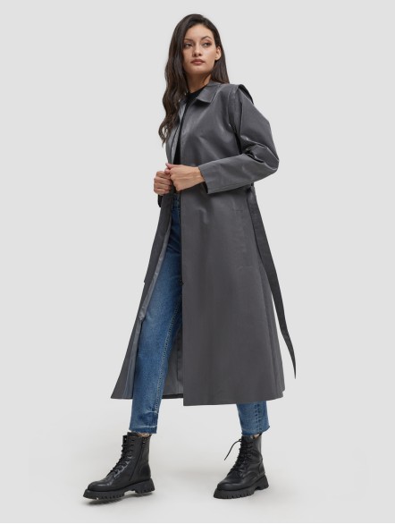 Long Shoulder Pad Trench Coat Long Shoulder Pad Trench Coat