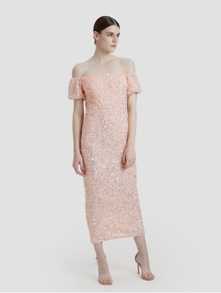 Off-the-shoulder Sequin Dress Off-the-shoulder Sequin Dress
