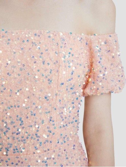 Off-the-shoulder Sequin Dress Off-the-shoulder Sequin Dress