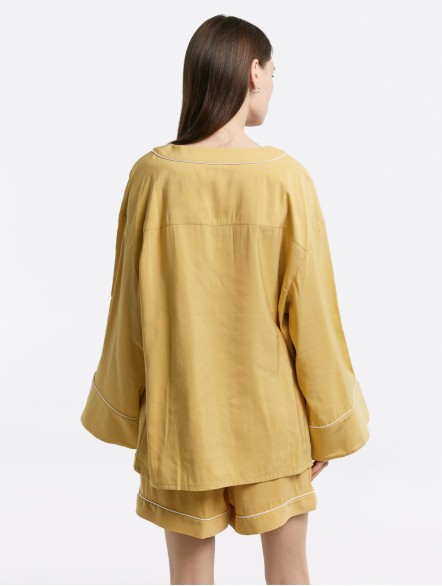 Point Collar Pajama Shirt Point Collar Pajama Shirt