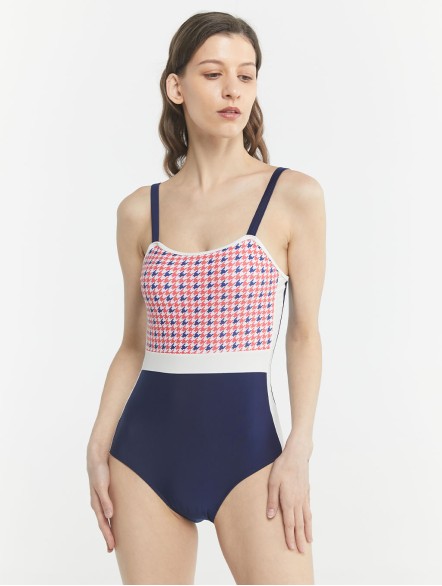 Vintage Patchwork One-Piece Swimsuit Vintage Patchwork One-Piece Swimsuit