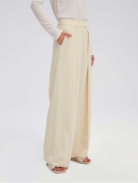 Wide Tuck Wool-blend Pants Wide Tuck Wool-blend Pants