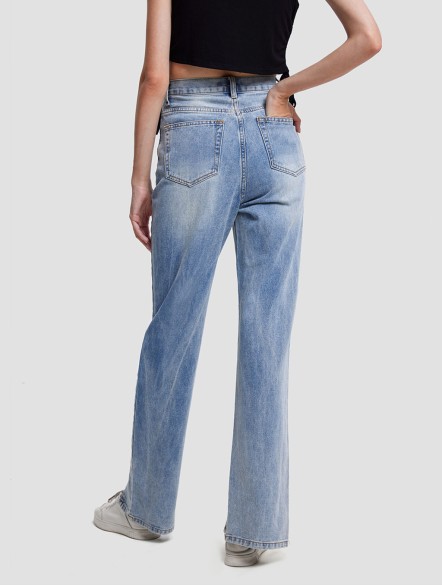 High Waist Front Split Jeans High Waist Front Split Jeans