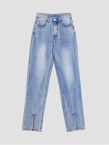 High Waist Front Split Jeans High Waist Front Split Jeans
