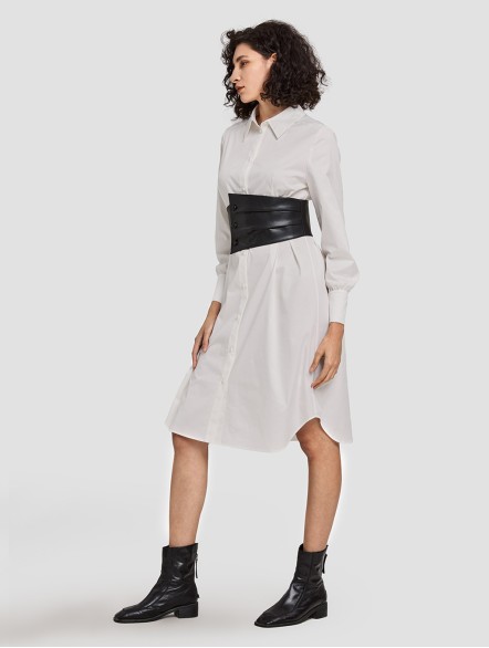 Corset Belted Shirt Dress Corset Belted Shirt Dress