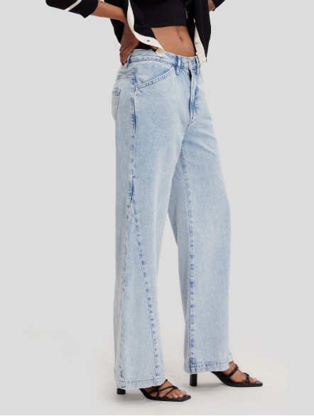 Wide-leg Light Washed Jeans Wide-leg Light Washed Jeans