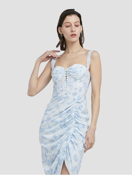 Airy Printed Corset Slip Dress Airy Printed Corset Slip Dress