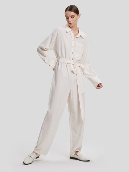 Straight Belted Jumpsuit Straight Belted Jumpsuit