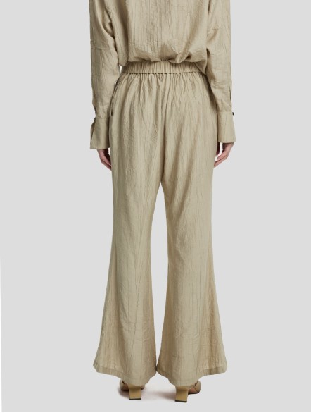Crimped Texture Flared Trousers Crimped Texture Flared Trousers