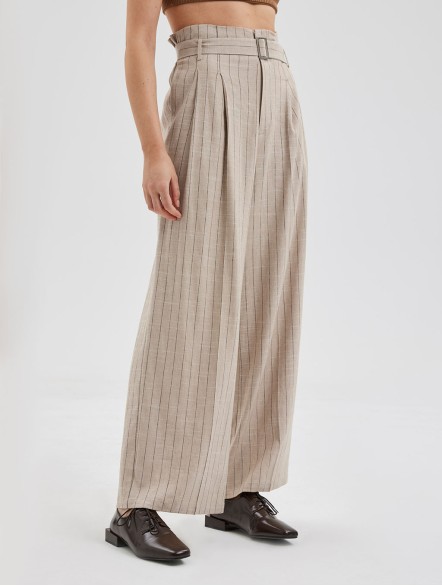 Stripe Belted Trousers Stripe Belted Trousers