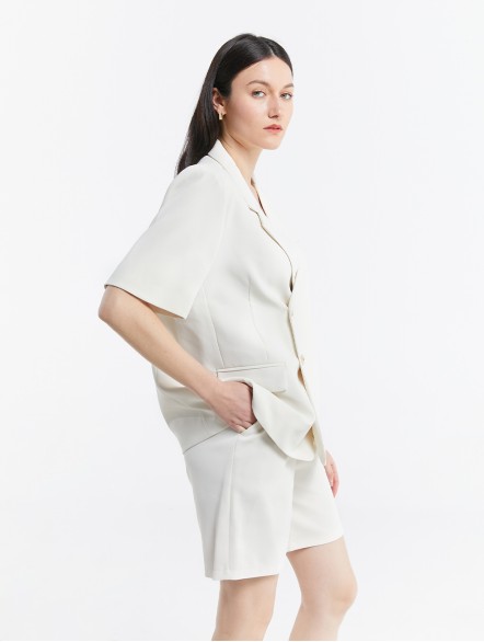 Double Button Short-Sleeve Suit Set Double Button Short-Sleeve Suit Set