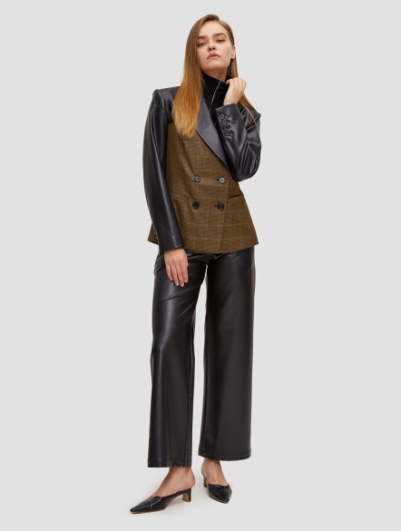 Faux Leather Straight Pants Faux Leather Straight Pants