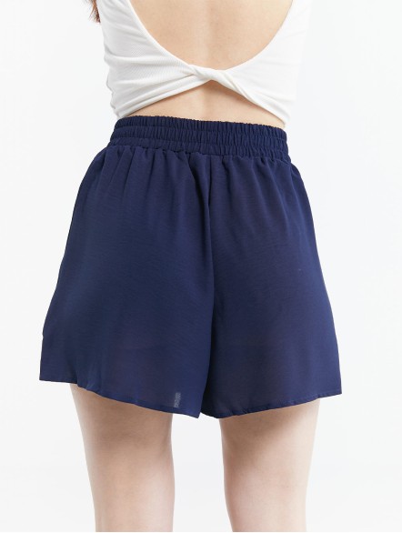Ruffled Elastic Waist Culotte Ruffled Elastic Waist Culotte