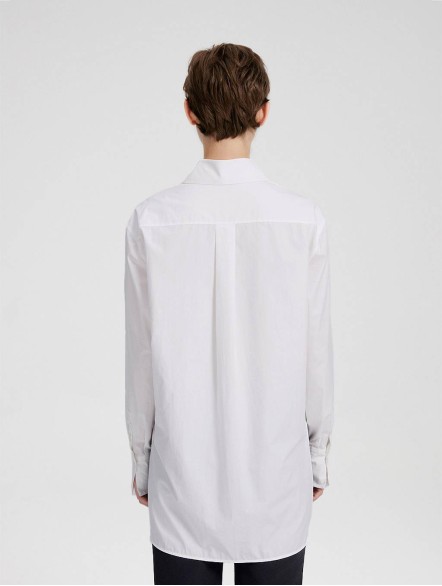 Clean Cotton Shirt With Removable Collar Clean Cotton Shirt With Removable Collar