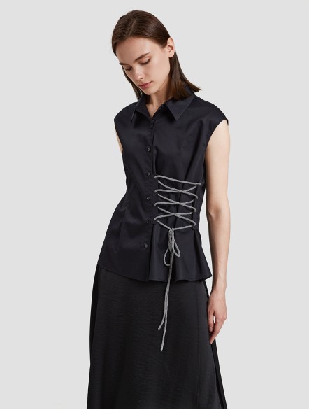 Side Laced Sleeveless Shirt Side Laced Sleeveless Shirt