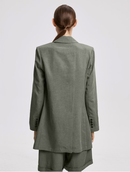 Double-Breasted Linen-Cotton Blazer Double-Breasted Linen-Cotton Blazer