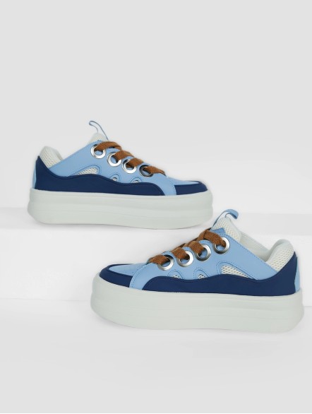 Mesh Color Blocking Muffin Sneakers Mesh Color Blocking Muffin Sneakers
