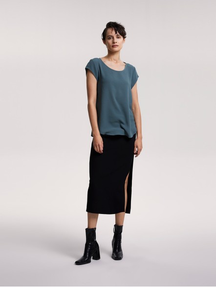 Half-zipped Cap Sleeve Top Half-zipped Cap Sleeve Top