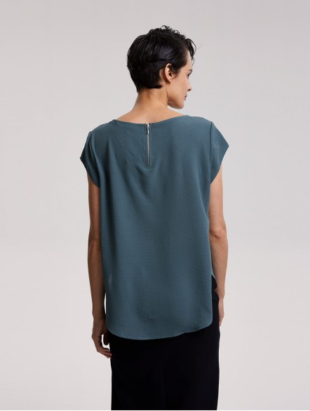 Half-zipped Cap Sleeve Top Half-zipped Cap Sleeve Top