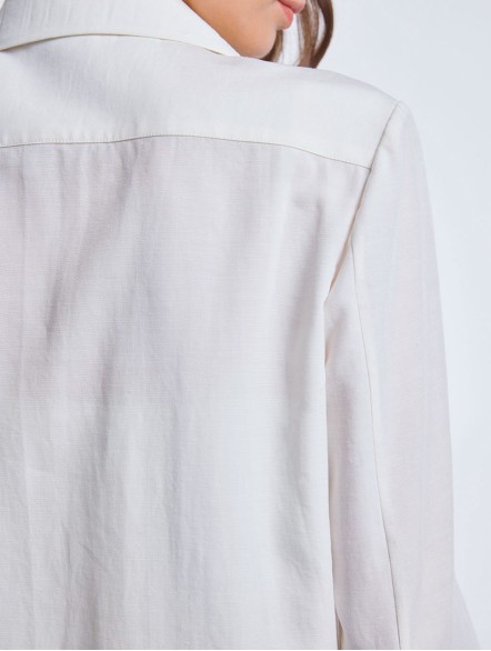 Asymmetric Shirt with Patch Pockets Asymmetric Shirt with Patch Pockets