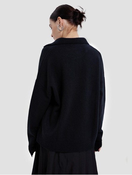 Ribbed Hem Cashmere Sweater Ribbed Hem Cashmere Sweater