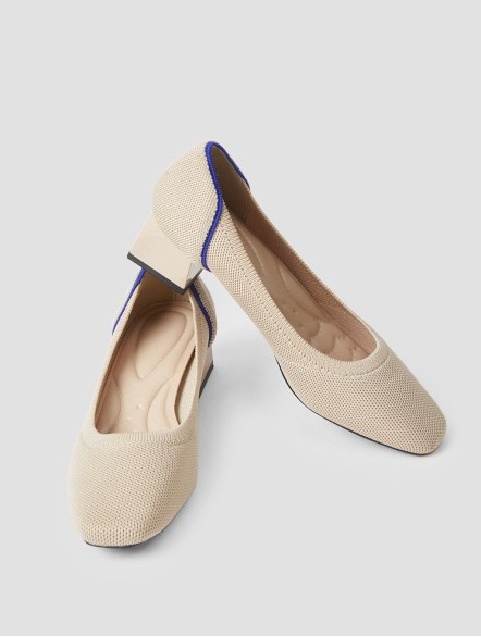 Square Toe Knitted Pumps Square Toe Knitted Pumps