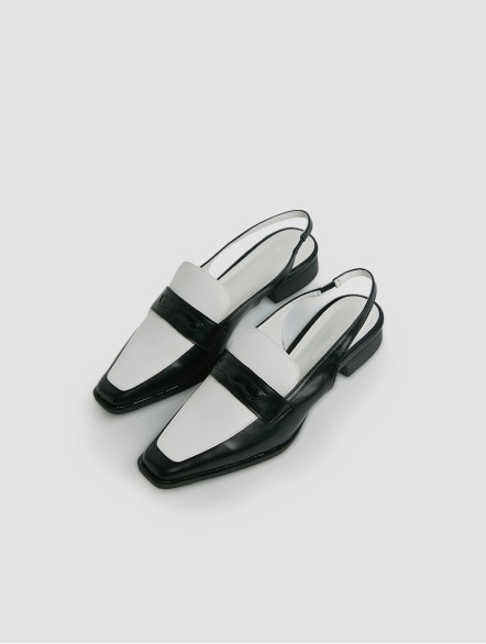 Square Toe Chunky Heel Strappy Half Sandals Square Toe Chunky Heel Strappy Half Sandals