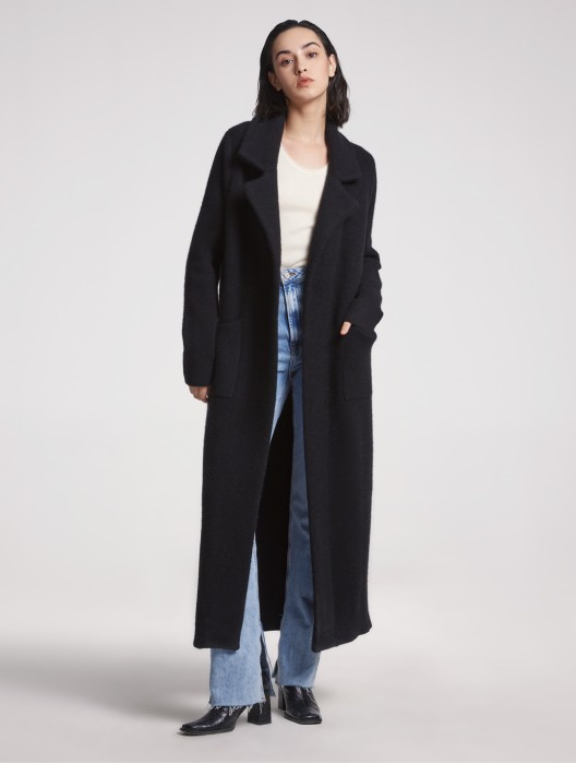 Maxi-length Knitted Yak Wool Cardigan